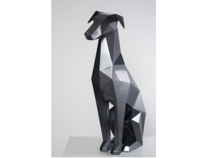 Полигональная скульптура Собака